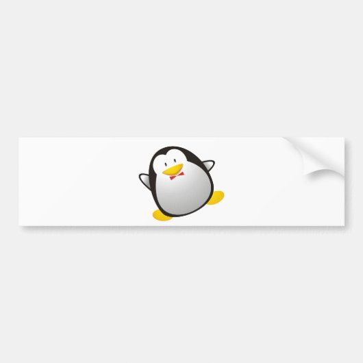Pinguin-Linux-Bild-Smoking Autoaufkleber (Vorne)