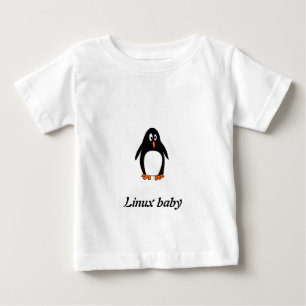 Pinguin-Linux-Smokingbild Baby T-shirt