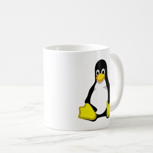 Pinguin Linux Tux Kaffeetasse (VorderseiteRechts)