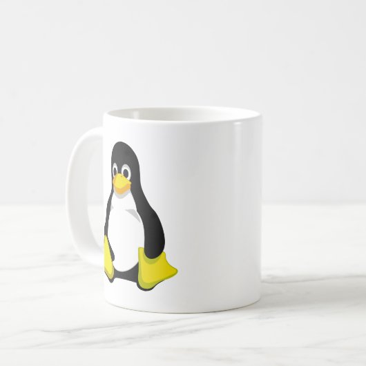 Pinguin Linux Tux Kaffeetasse (Vorderseite Links)