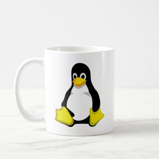 Pinguin Linux Tux Kaffeetasse (Links)