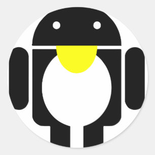 Pinguin Linuxs Tux Android Runder Aufkleber