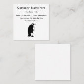Pinguin-Logo einzigartig Quadratische Visitenkarte (Vorne/Hinten)