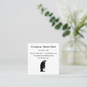 Pinguin-Logo einzigartig Quadratische Visitenkarte (Stehend Vorderseite)
