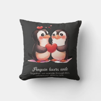 Pinguin Lovers - Valentinstag Special Kissen