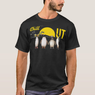 Pinguin Lustiger Tierwitz Entspannung Vintage Sonn T-Shirt