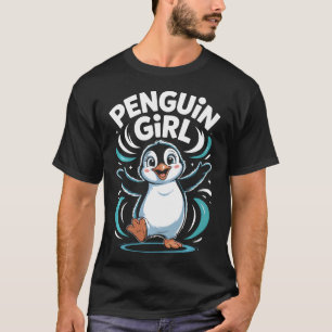 Pinguin-Mädchen-Cartoon-Winter-Arktis-Tier T-Shirt