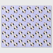 Pinguin-Mädchen-Packpapier (Flieder) Geschenkpapier (Flach)
