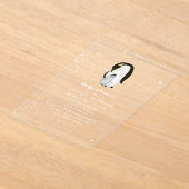 Pinguin Mama & Baby Dusche Winterschneeneutral Acryleinladungen (Ablage )