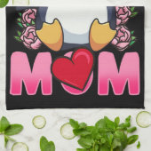 Pinguin-Mama | Geschenk für die eigentümerische Pi Geschirrtuch (Gefaltet)
