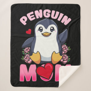 Pinguin-Mama Geschenk für die eigentümerische Pi Sherpadecke