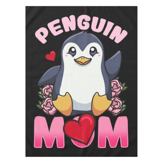 Pinguin-Mama | Geschenk für die eigentümerische Pi Tischdecke (Vorderseite)