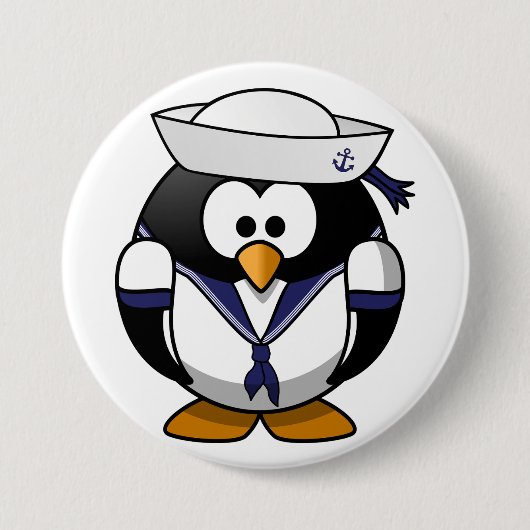 Pinguin Matrosen Knopf Button (Vorderseite)