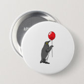 Pinguin mit Balloon Button (Vorne & Hinten)