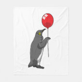 Pinguin mit Balloon Fleecedecke (Vorderseite)