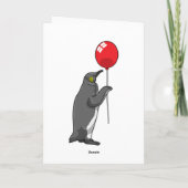 Pinguin mit Balloon Karte (Rückseite)