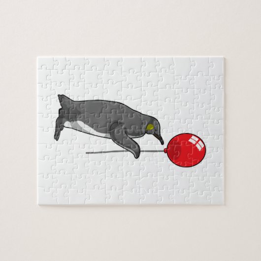 Pinguin mit Balloon Puzzle (Horizontal)