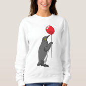 Pinguin mit Balloon Sweatshirt (Vorderseite)