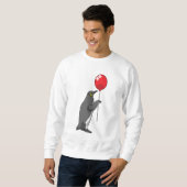 Pinguin mit Balloon Sweatshirt (Vorne ganz)