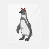 Pinguin mit Bandana Fleecedecke (Vorderseite)
