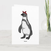 Pinguin mit Bandana Karte (Rückseite)