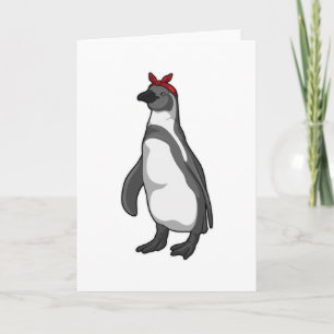 Pinguin mit Bandana Karte
