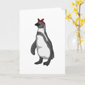 Pinguin mit Bandana Karte (Gelbe Blume)