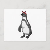 Pinguin mit Bandana Postkarte (Vorderseite)
