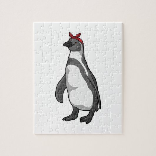 Pinguin mit Bandana Puzzle (Vertikal)