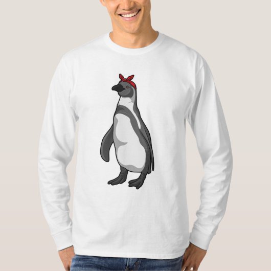 Pinguin mit Bandana T-Shirt (Vorderseite)