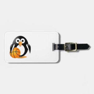 Pinguin mit Basketball Gepäckanhänger