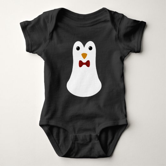 Pinguin mit Bow-Krawatte Baby Strampler (Vorderseite)