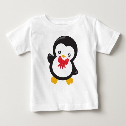 Pinguin mit Bow-Krawatte, Niedlicher Pinguin, Klei Baby T-shirt (Vorderseite)