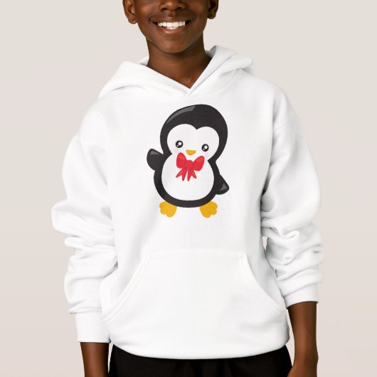 Pinguin mit Bow-Krawatte, Niedlicher Pinguin, Klei Hoodie (Vorderseite)
