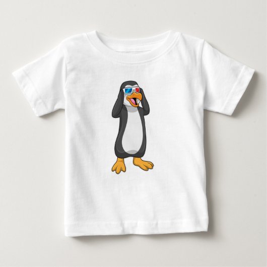 Pinguin mit Brille Baby T-shirt (Vorderseite)