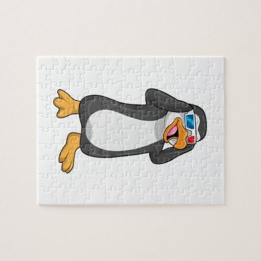Pinguin mit Brille Puzzle (Horizontal)