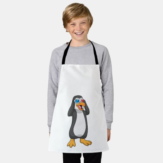 Pinguin mit Brille Schürze (Getragen)