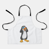 Pinguin mit Brille Schürze (Vorderseite)