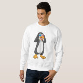Pinguin mit Brille Sweatshirt (Vorne ganz)