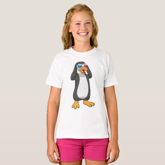 Pinguin mit Brille T-Shirt (Vorne ganz)