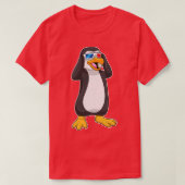 Pinguin mit Brille T-Shirt (Design vorne)