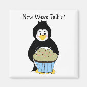 Pinguin mit Cupcake Magnet (Vorne)