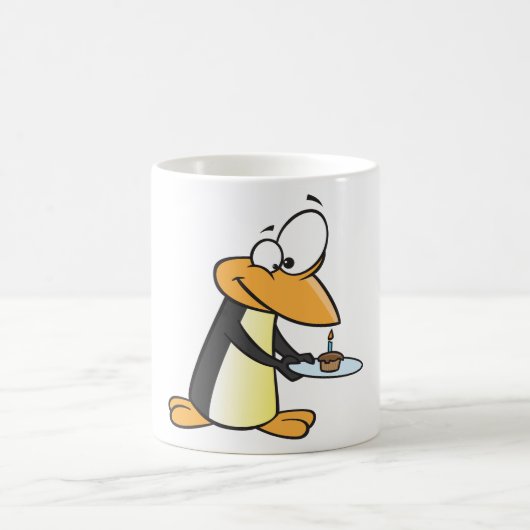 Pinguin mit Cupcake-Tasse Kaffeetasse (Mittel)