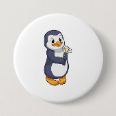 Pinguin mit Daisy Button (Vorderseite)