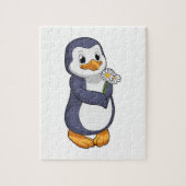 Pinguin mit Daisy Puzzle (Vertikal)