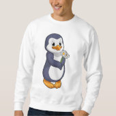 Pinguin mit Daisy Sweatshirt (Vorderseite)