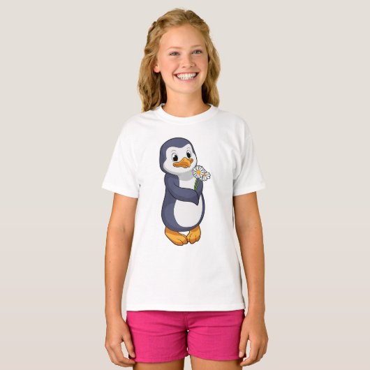 Pinguin mit Daisy T-Shirt (Vorne ganz)