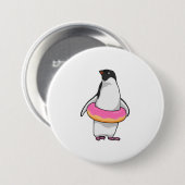 Pinguin mit Donut Button (Vorne & Hinten)