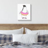 Pinguin mit Donut Leinwanddruck (Insitu (Schlafzimmer))