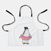 Pinguin mit Donut Schürze (Vorderseite)